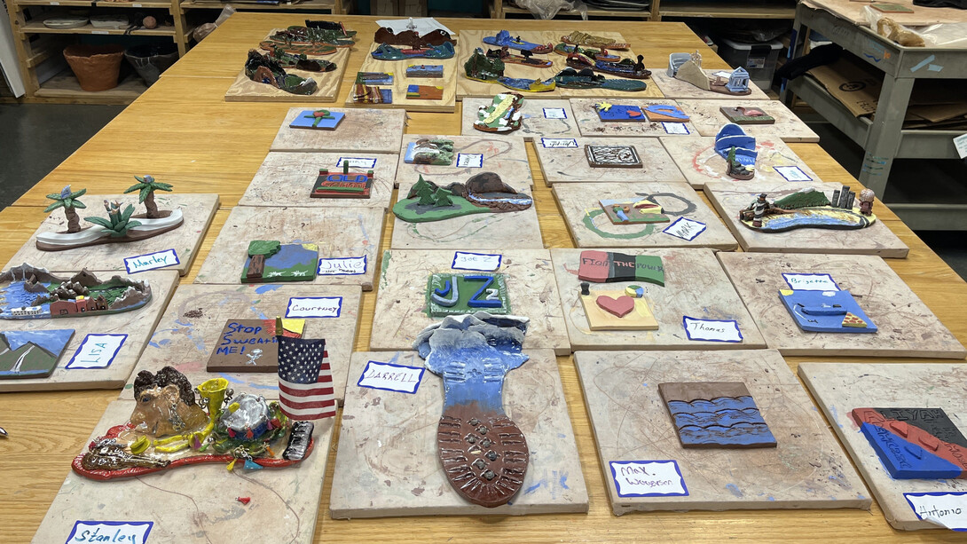Various artists, 16th annual community group art exhibition, exhibition view. Courtesy of Detroit Institute of Arts