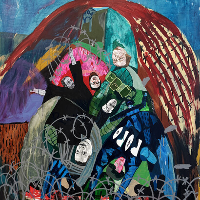 Gregory Rick, Pile of Po, acrylic on canvas. Courtesy of the artist and Johansson Projects, CA