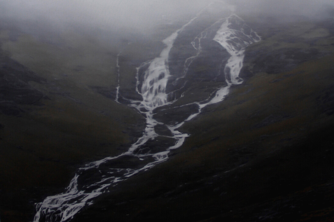 Afon GLaslyn, Oil on canvas, 2014, 169 x 152 cm