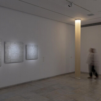 Peggy Kliafa, Healing the grid, exhibition view. Courtesy of Zoumboulakis Gallery 