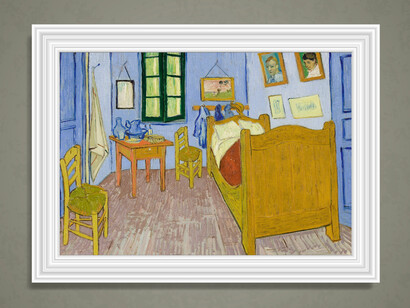 O quarto de Van Gogh em Arles, de Van Gogh. Chegados a Arles só conseguimos imaginar a casa amarela onde viveu o artista, pois desta nada resta, a não ser o local onde foi construída e onde conviveu com o pintor Gaugin