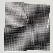 Toulu Hassani, untitled, mechanical pencil, oil on canvas, 2016, 61 x 43 cm / (Sammlung des Bundes, Bonn), © Foto: Volker Crone. 