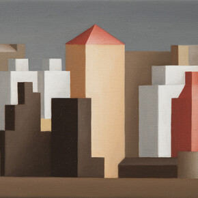 Renny Tait, American Cityscape, 2014, Oil on canvas, 6 x 9 in, courtesy of Flowers Gallery, London and New York