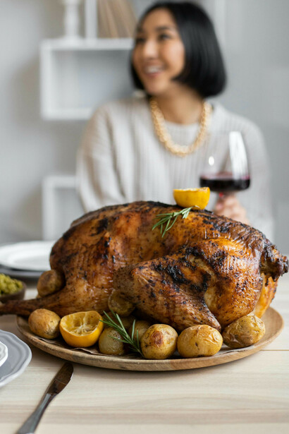 Tacchino ripieno e patate, piatto per eccellenza del Giorno del Ringraziamento