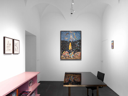 Bram Demunter, Swift as a whirlwind, through the marble sky, exhibition view. Courtesy of Tim Van Laere Gallery 