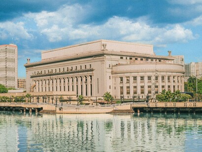 The Manila Central Post Office located along the banks of the Pasig River in Manila