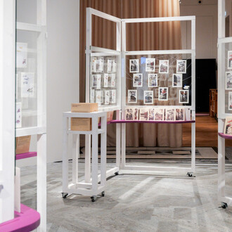 Stitched into memory. In remembrance of 67 people killed in Hartheim in 1940, exhibition view. Courtesy of House of Austrian History