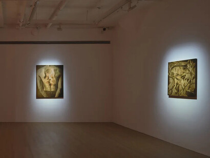 Huang Hankang, The sky remains as the bird departs, exhibition view. Courtesy of Arario Gallery