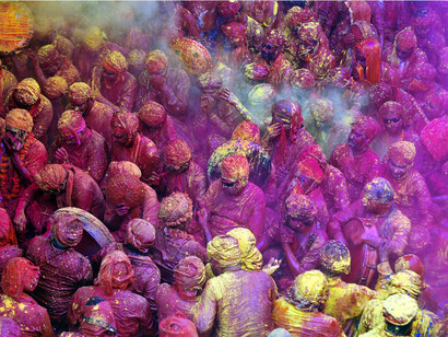 Festival de Holi, Nepal. Bañados en pigmentos
