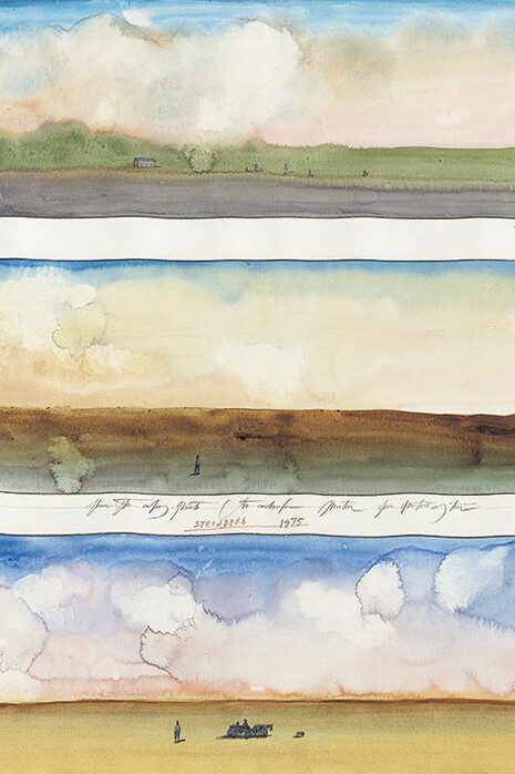 Saul Steinberg. Three landscapes [Tres paisajes] (detalle), 1975. Cortesía del Museo de Arte Abstracto Español