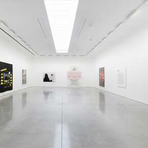 Matthew Brannon, Le gant de velours, traversing the fantasy, and the thousand-yard stare (disparate subjects happening concurrently, 1977–1979), exhibition view. Courtesy of David Kordansky Gallery