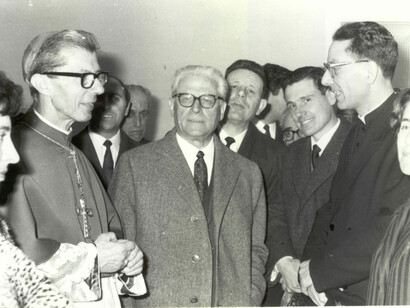 Il Presidente Gronchi con don Angeli