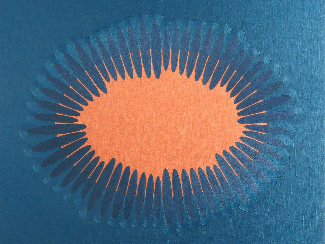 Jane Harris, Turning Out, 2014, Oil on wooden panel, 40 x 40 cm