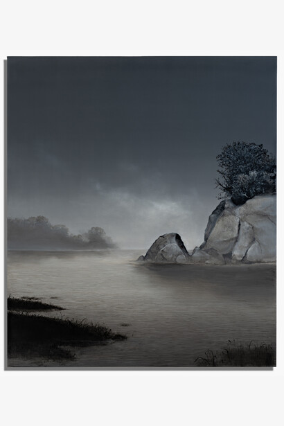 Michael Gregory, Esopus, 2023. Oil on canvas on panel, 60 x 52 inches. Courtesy of the artist and Berggruen Gallery
