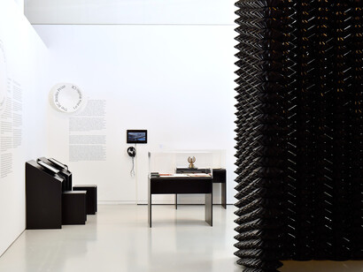 Tuning in. Akustik der emotionen, Ausstellungsansicht. Mit freundlicher Genehmigung des Musée International
de la Croix-Rouge et du Croissant-Rouge