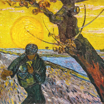 Vincent van Gogh, Sembrador con puesta de sol, 1888