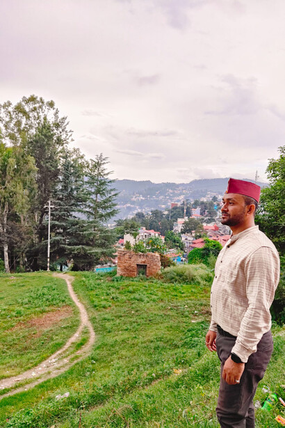 A panoramic view of the Himalayan town of Almora - the nearest urban centre from Binsar