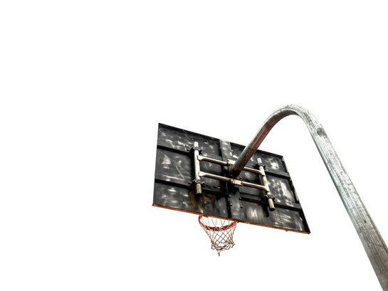 Robin  Layton, LeBron James’ Childhood Hoop, 2012, Metallic archival print, 1/3, 40 x 60 inches