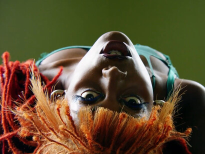 Juliana Huxtable, Pretty canary (video still), 2023. Courtesy of Turku Art Museum