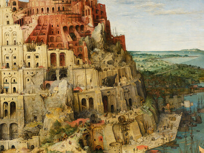 Pieter Brueghel el Viejo, La Torre de Babel (1563, detalle)