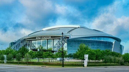 A clear view of AT&T Stadium, representing the benchmark for fan experience among 2026 FIFA World Cup venues