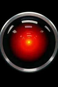El ojo de HAL, el ordenador de a bordo en "2001: una odisea del espacio" (1968)
