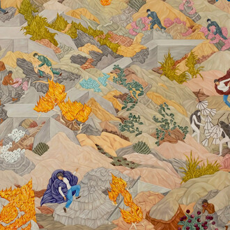 Shrimanti Saha, Life is elsewhere (detail), 2025. Courtesy of Vadehra Art Gallery