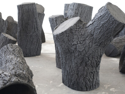 Michele Mathison, Landscape (detail), 2013,
Charcoal and acrylic resin, Copyright Michele Mathison, Courtesy Tyburn Gallery