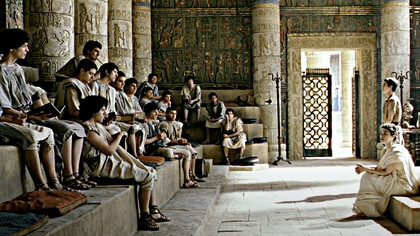 Pseudo-Aristipo fue alumno de Hipatia de Alejandría. En la foto, imagen de la película Ágora (2009), que trata de la vida de Hipatia