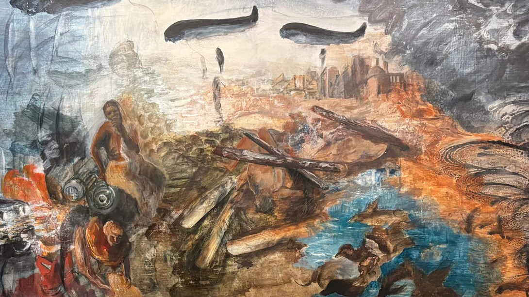 Nalini Malani, Civilisation and its discontents (detail), 1991. Courtesy of Sakshi Gallery