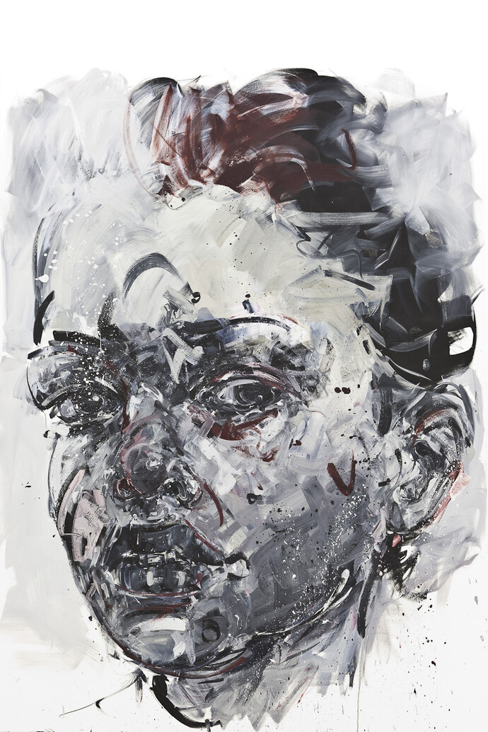 Philippe Pasqua, Untitled, oil on canvas, 130 x 94.5 in, 2012