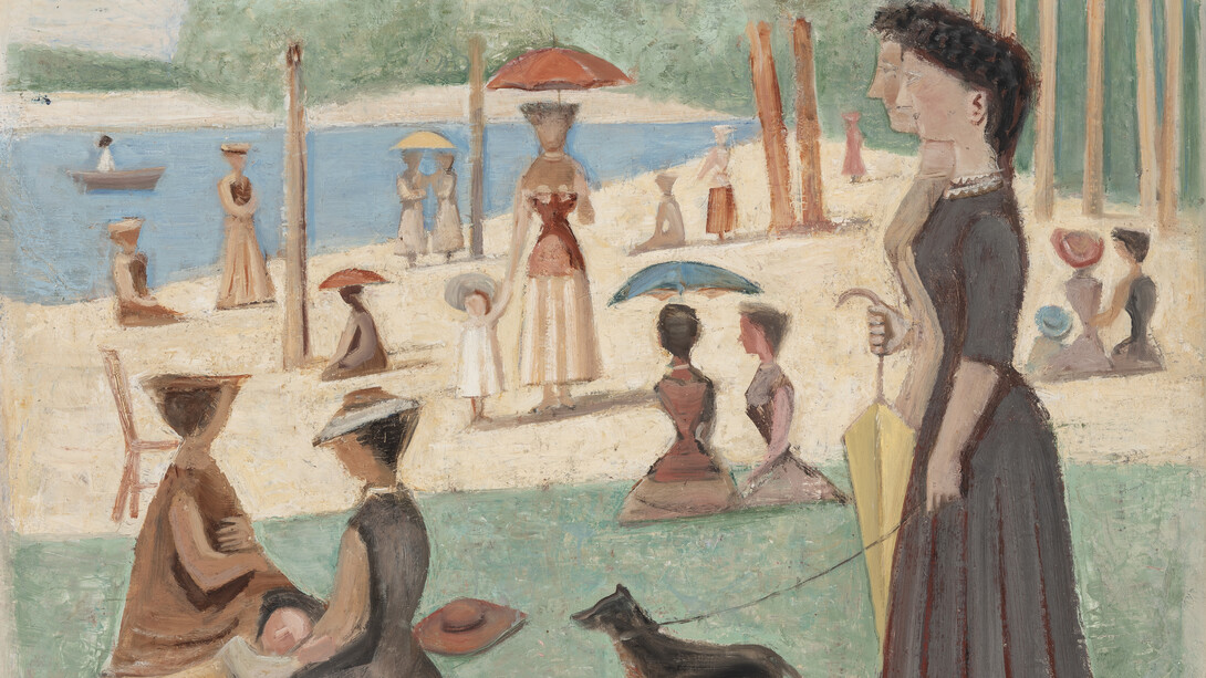 Massimo Campigli, Omaggio a Seurat (detail), 1954. Courtesy of Mart
