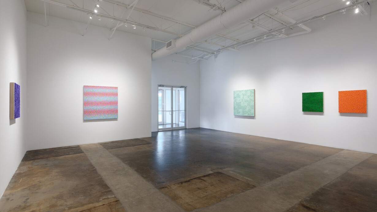 Robert Sagerman, Edifice, fount, rippling spaces, exhibition view. Courtesy of Cris Worley Fine Arts