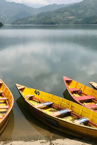 Begnas Lake, located in Lekhnath, Kaski District, Nepal, is a tranquil freshwater lake surrounded by rural villages and scenic Himalayan foothill