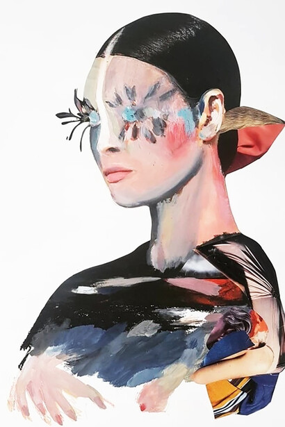 Rachele Moscatelli, Senza titolo, 2019, 70x50 cm, mista su carta