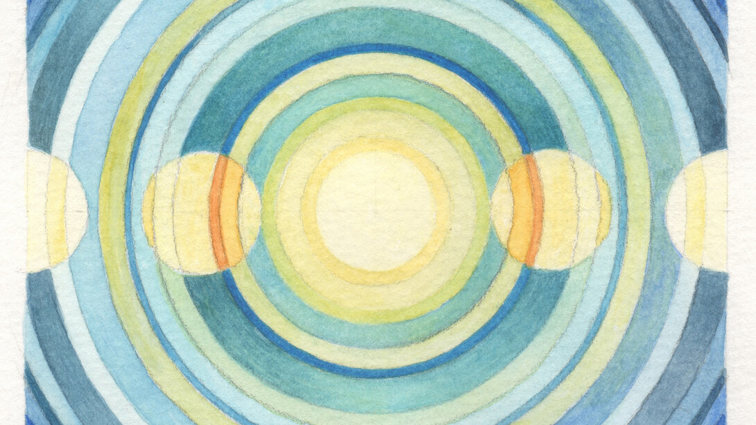 Transition #4, watercolour, 12 x 10cm, Mark Weighton, 2020
