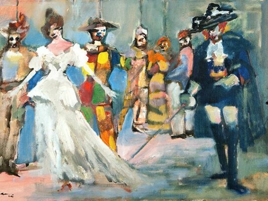 Mino Maccari, D'Artagnan, primi anni '70, olio su tela