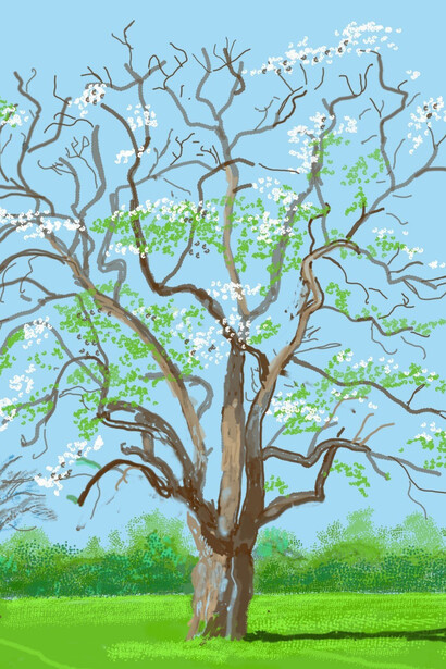 David Hockney, obra de la serie «Recuerda que no pueden cancelar la primavera» 