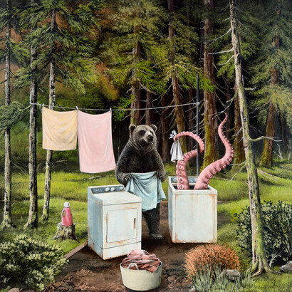 Tyson Grumm, The laundering bear (Spin cycle deep dive). Courtesy of Patricia Rovzar Gallery 