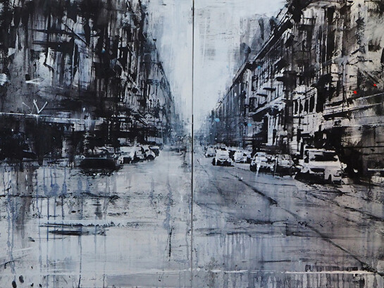 Daniele Cestari, Dittico, 100 x 200 cm, dettaglio