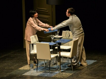 Escena de la representación de "Olivia y Eugenio"