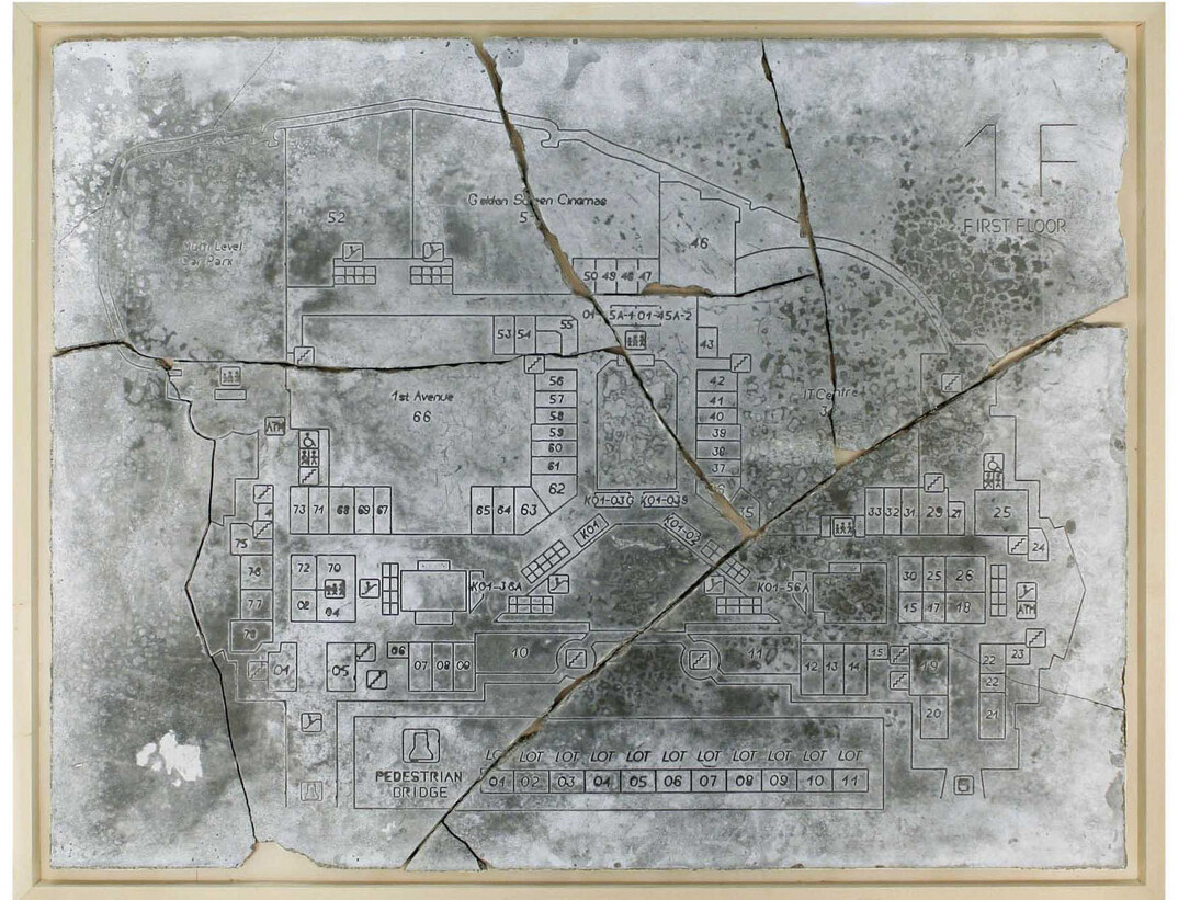 Andrea Francolino, Berjaya Times Square, 2013, Concrete and wood, 116.5 x 149 cm