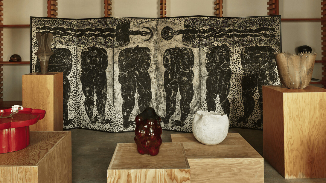 Various artists, Materiality in progress, exhibition view. Courtesy of Nina Johnson. Photography by Adrian Gaut