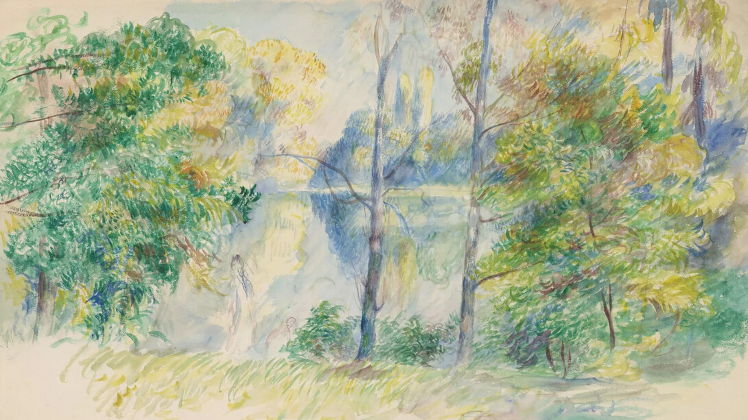 Auguste Renoir, Vue d'un parc, vers 1885-1890. Courtesy of Musée d'Orsay