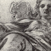 Ludovico Carracci, Flora , carta colorata, matita, gessetto, 1590-1592