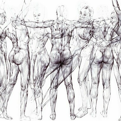 Giovanni Manzoni, Olos, matita su carta, 2024