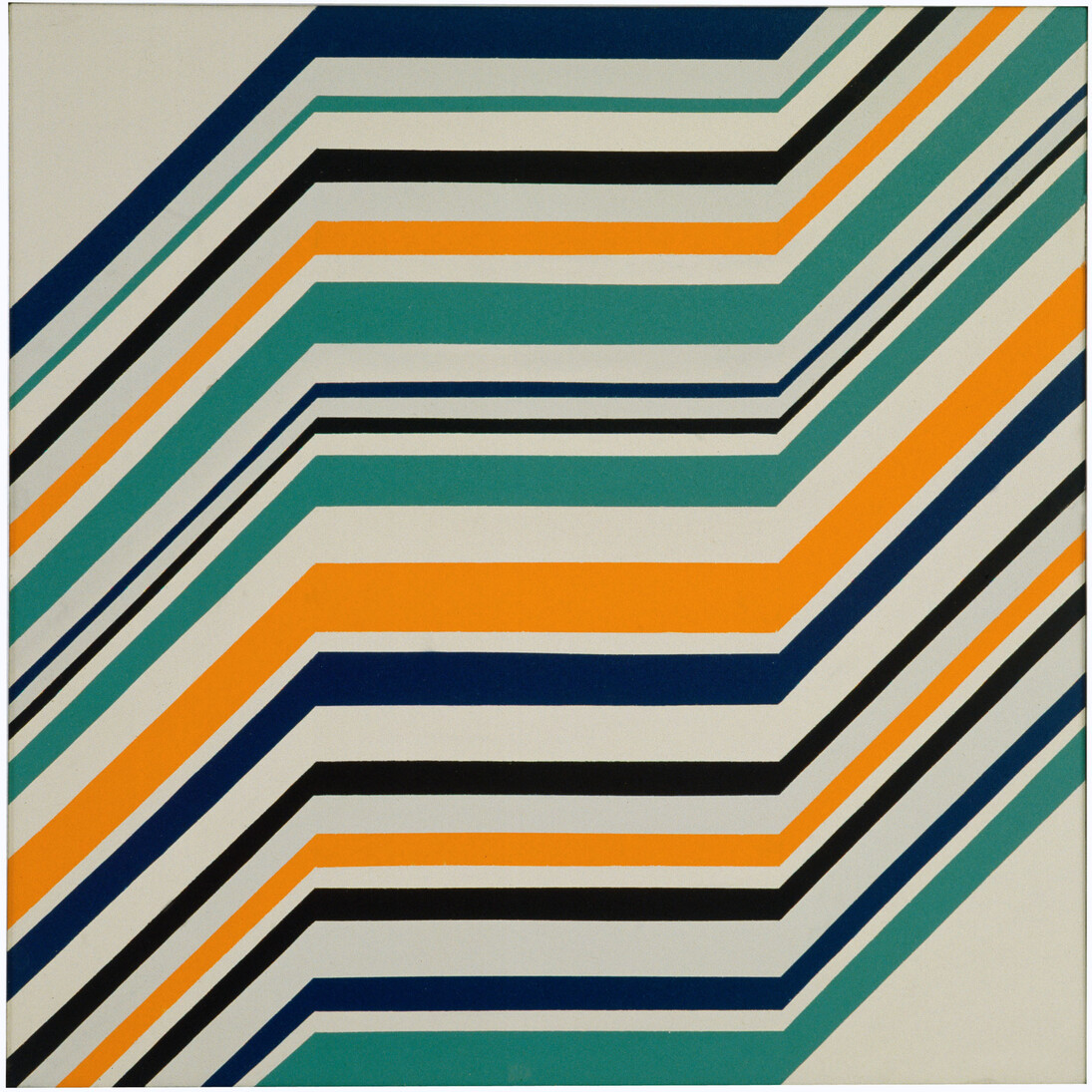 Ottavio Missoni, Senza titolo, 1972, acrilico su tela, 81 x 81 cm, Courtesy Collezione Privata