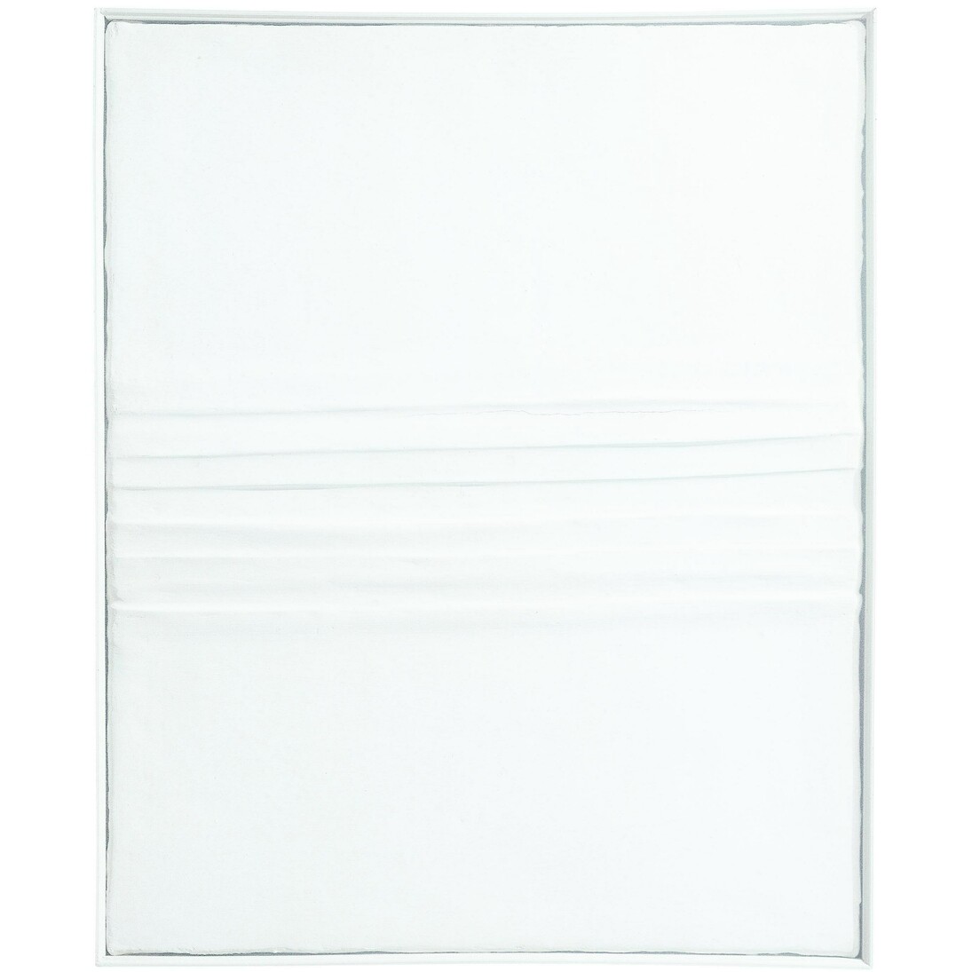 Piero Manzoni, Achrome, 1958, Kaolin and creased canvas, 21 11/16 x 17 11/16 inches (55 x 45 cm) © Fondazione Piero Manzoni, Milan / Piero Manzoni Foundation, Milan.