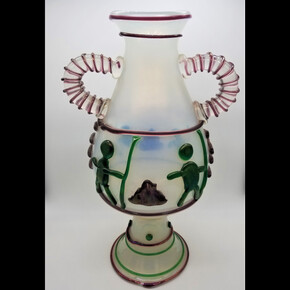 Renato Anatrá Vase, c. 2000's, hand blown glass, 19.75x12.25x9.75 inches. Courtesy New River Fine Art