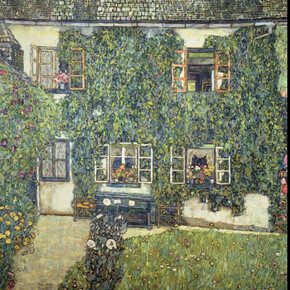 Forester’s House in Weissenbach II (Garden), Gustav Klimt	b. 1862 d. 1918, 1914, Oil on canvas. Neue Galerie New York. This work is part of the collection of Estée Lauder and was made available through the generosity of Estée Lauder